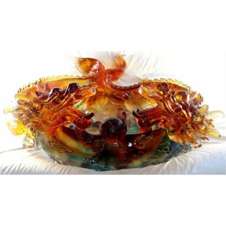 琉璃聚宝盆系列双龙聚宝淘礼巴巴