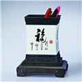 博之源 风采笔筒 炭雕摆件