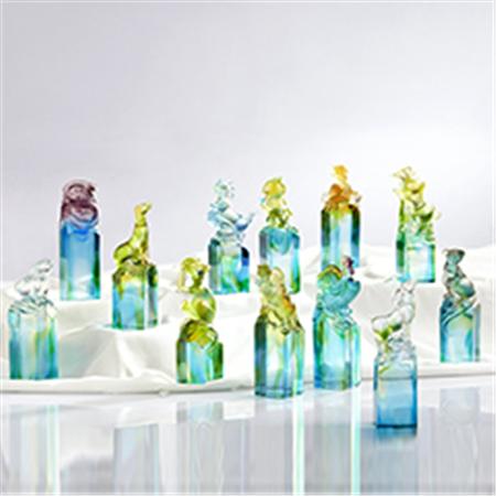 印证人生 琉璃摆件 生肖印章淘礼巴巴