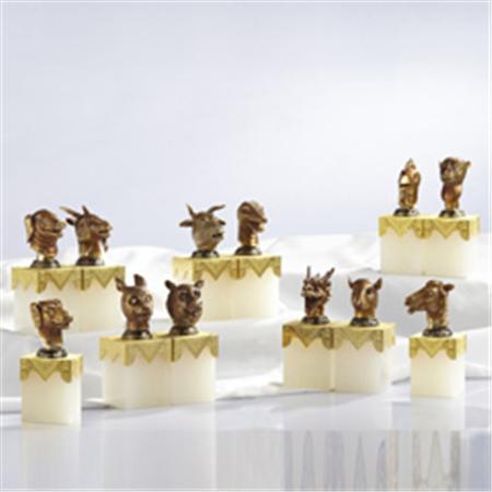 十二生肖铜首 铜铸摆件淘礼巴巴