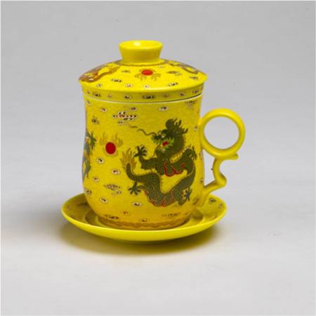 帝王红盛世腾龙四件杯[帝王黄]淘礼巴巴