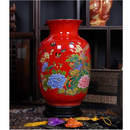 帝王红富贵满园冬瓜瓶淘礼巴巴