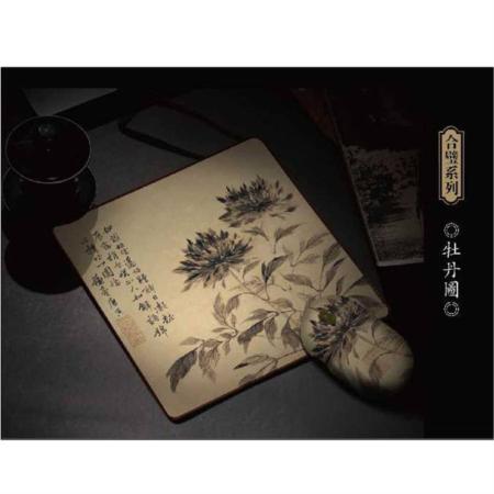 丝绸牡丹图二件套淘礼巴巴