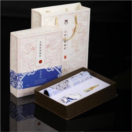 丝绸元青花三件套淘礼巴巴