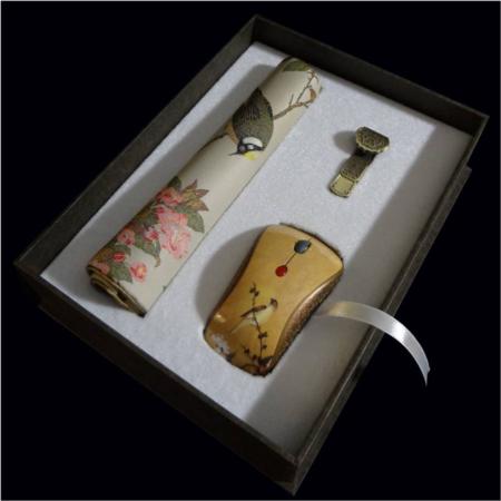 丝绸宫廷花鸟三件套淘礼巴巴