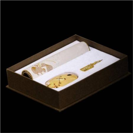 丝绸宫廷花鸟·琼花翠禽图三件套淘礼巴巴