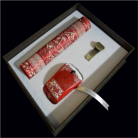 丝绸中国剪纸三件套淘礼巴巴