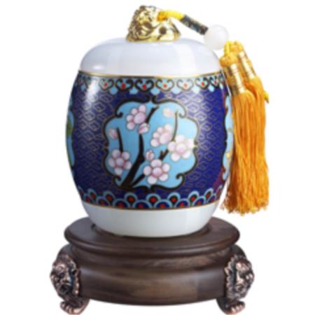 景泰蓝  福气茶叶罐家居工艺摆件办公室摆件淘礼巴巴