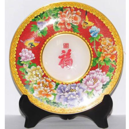 景泰蓝聚福圆满（盘）家居工艺摆件办公室摆件淘礼巴巴