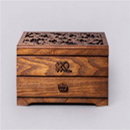 木制牡丹雕花首饰盒淘礼巴巴