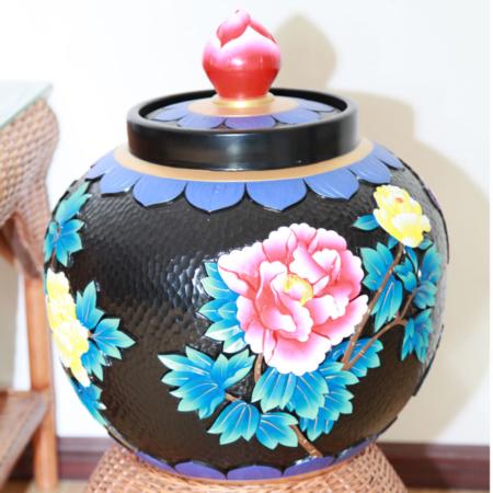 大罐 富贵满堂 茶叶罐   工艺收藏  家居摆件淘礼巴巴