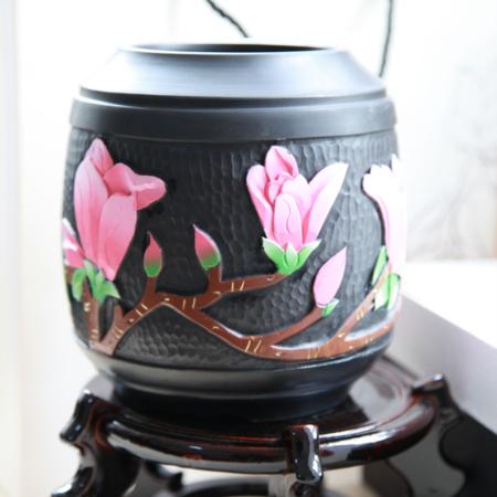 金雀报喜 黑陶茶叶罐 云南特产 工艺摆件 办公室摆件淘礼巴巴