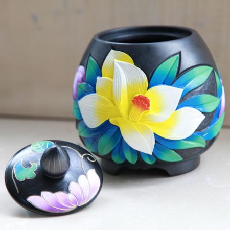 太阳之灵  小号黑陶茶叶罐 工艺摆件淘礼巴巴